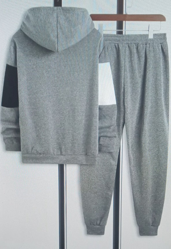 Men's 2 PC Hooded Sweatshirt Pullover Hoodies and Drawstring Sweatpants