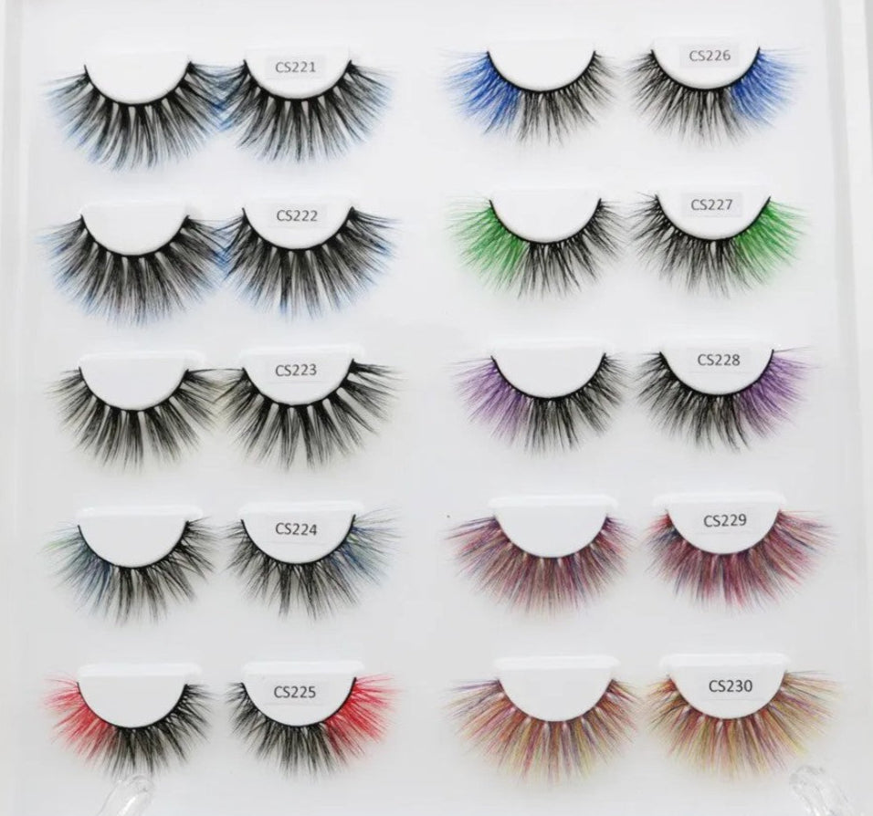 3D Volume Color Lashes Fluffy Handmade Colored Lashes
