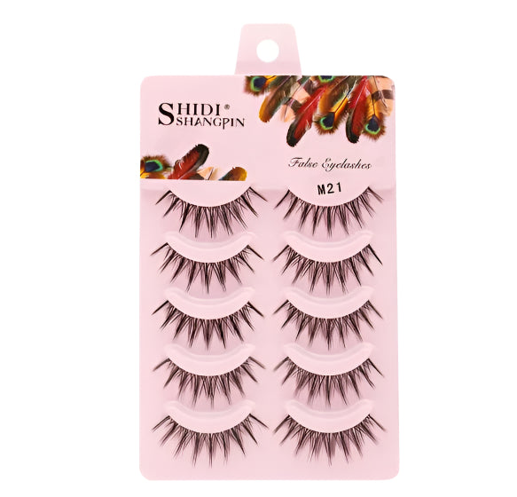 Manga Lashes 5 Pairs Anime Cosplay Faux Mink Strip Lashes