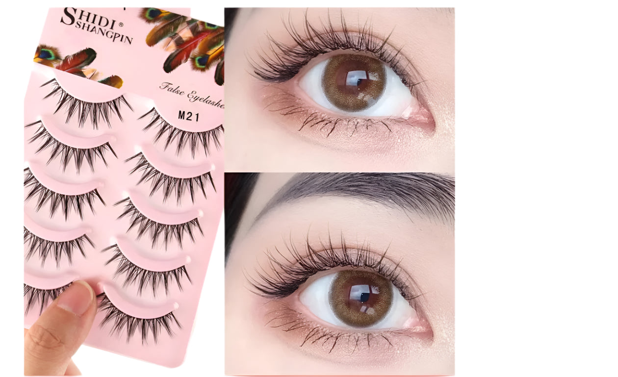 Manga Lashes 5 Pairs Anime Cosplay Faux Mink Strip Lashes