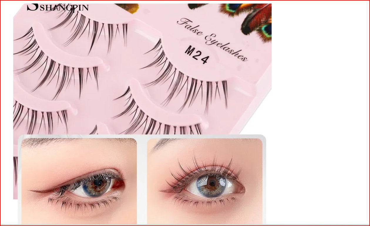 Manga Lashes 5 Pairs Anime Cosplay Faux Mink Strip Lashes