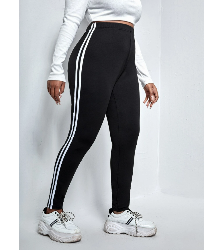 Plus Side Striped Leggings