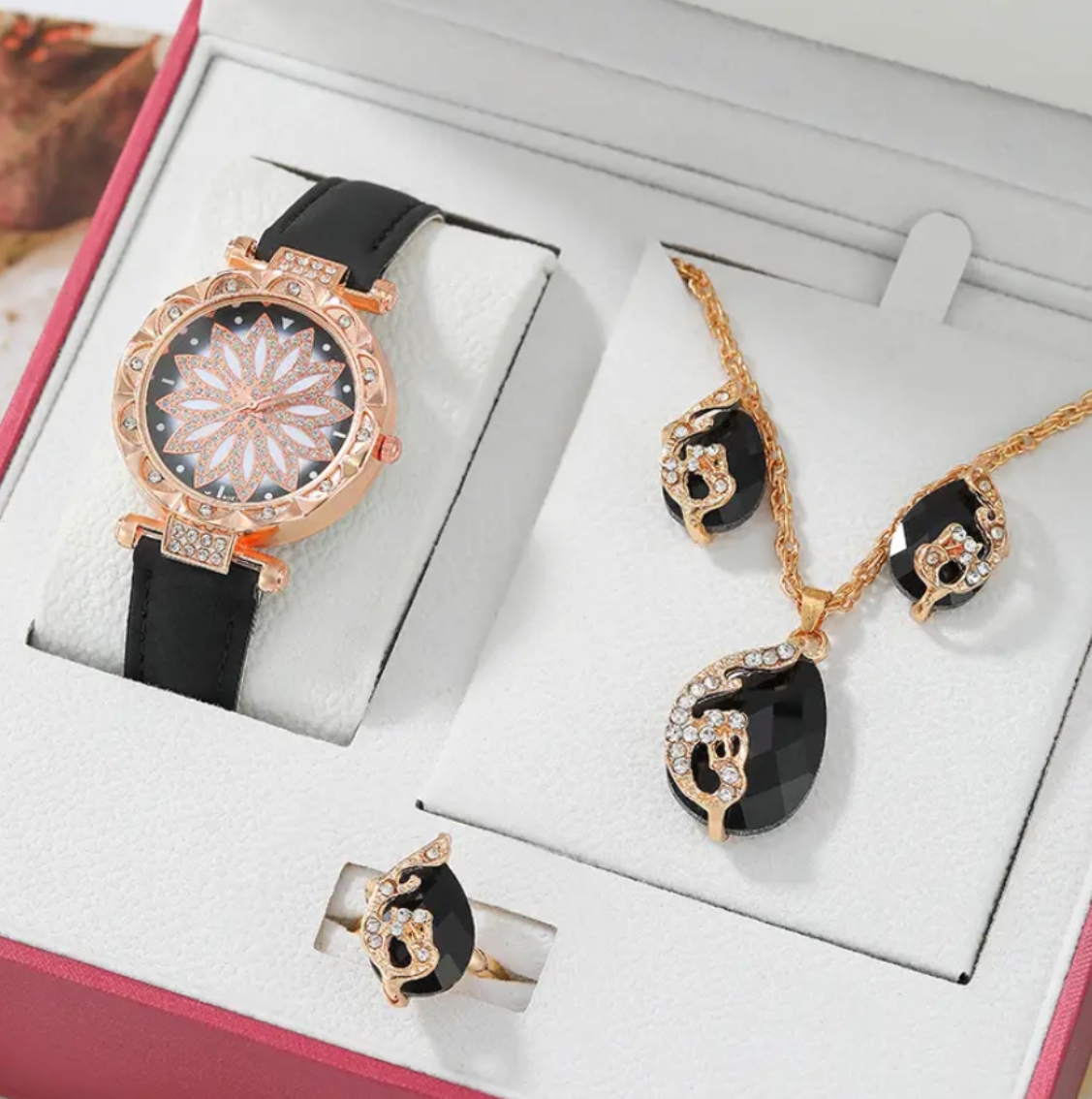Reloj de cuarzo para mujer de 5 piezas