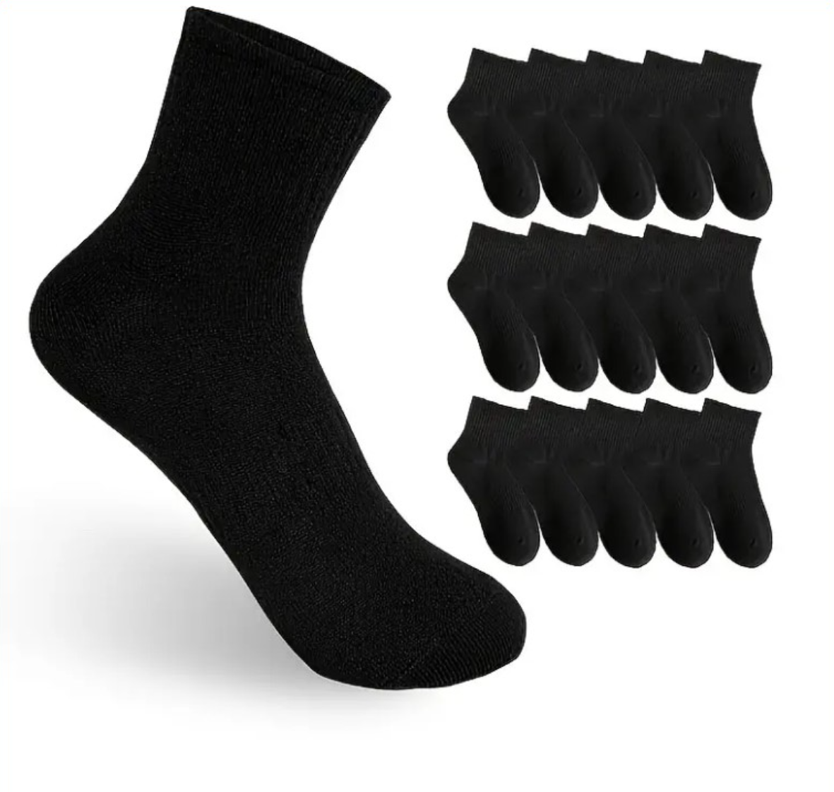 16 Pairs Women Solid Short Socks