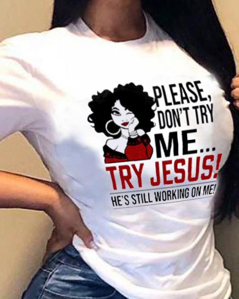 Print Short Sleeve Casual T-shirt