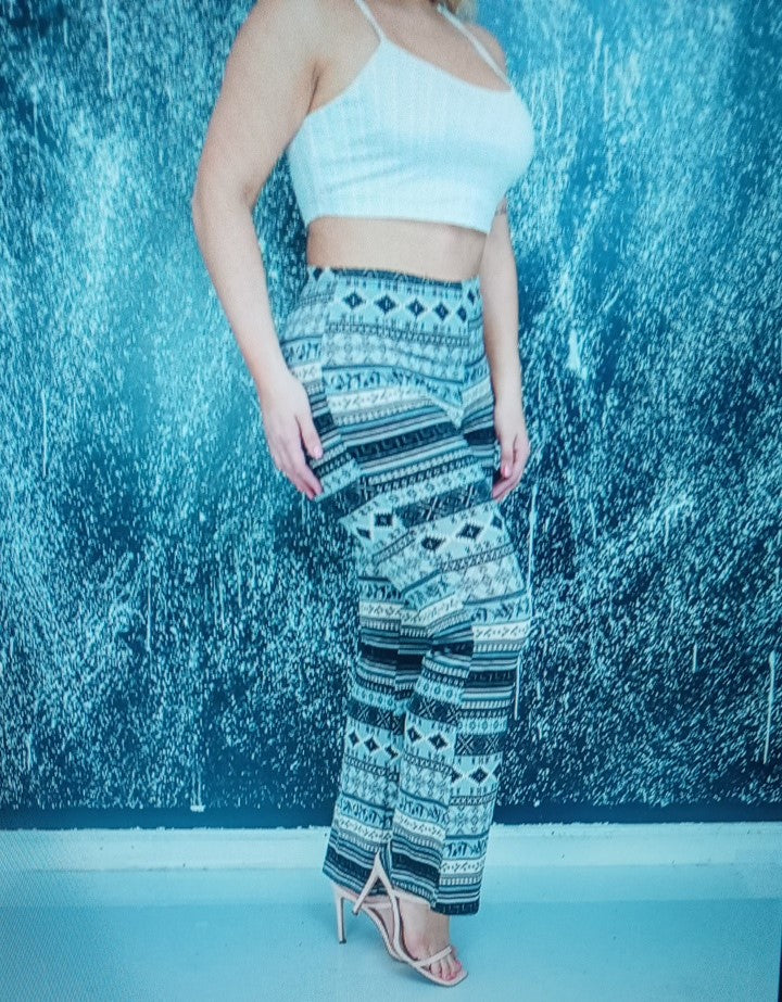 Plus Size Tribal Print Pants