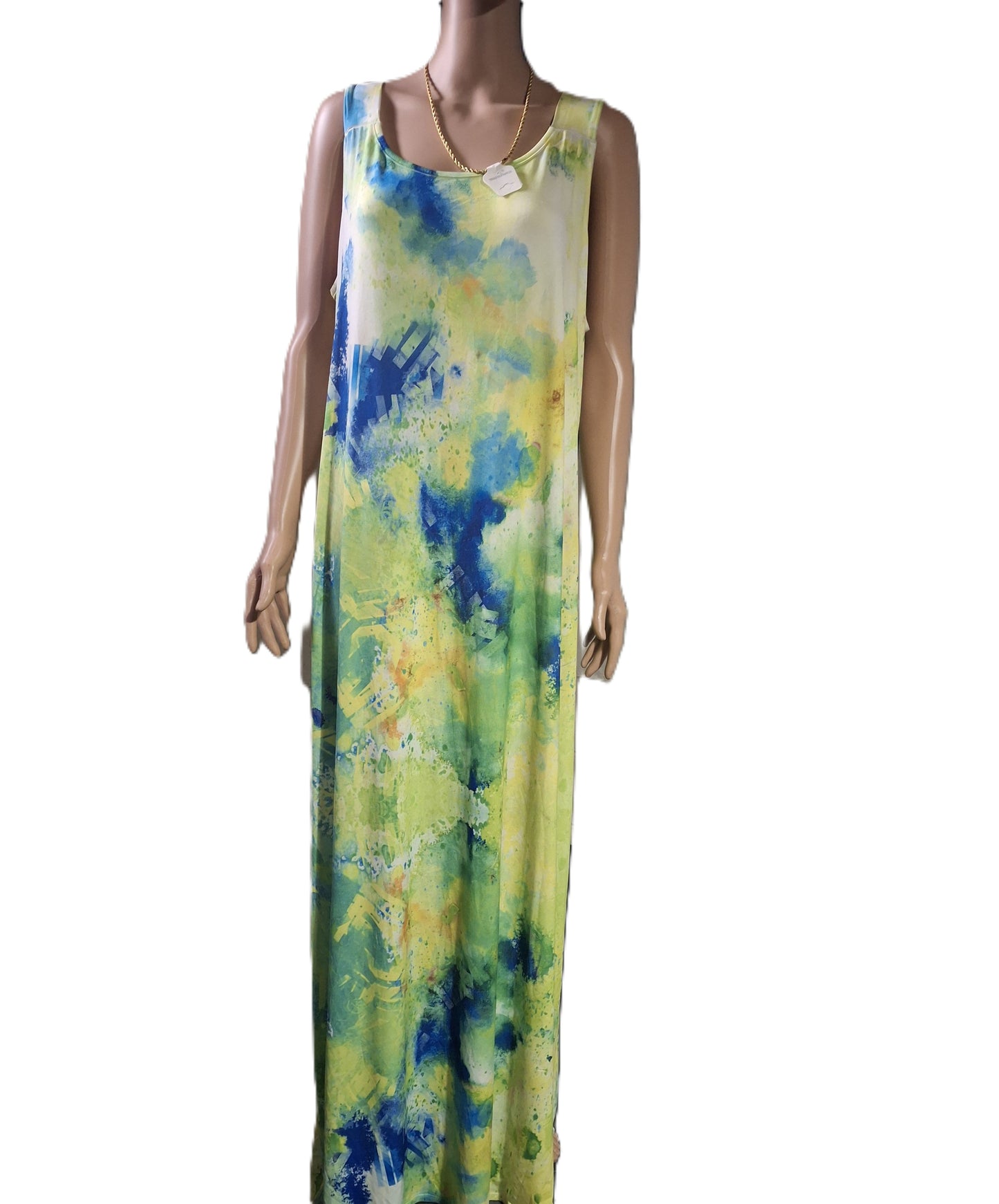 Plus Size Tie Die Maxi Dress
