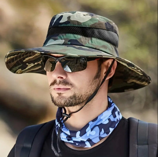 Sombrero de pescador de camuflaje