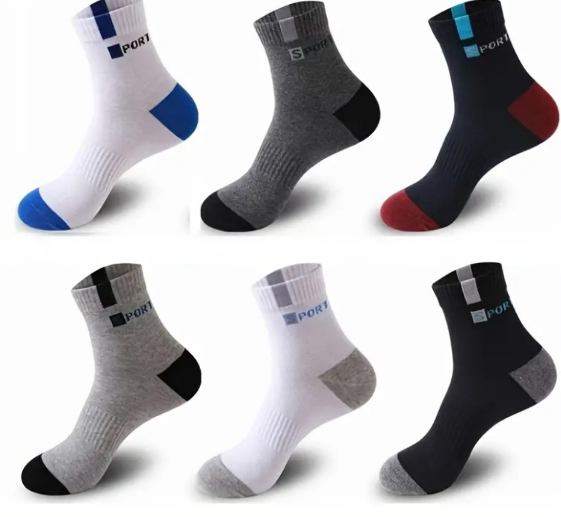 10 pares de calcetines deportivos para hombre, calcetines tobilleros 