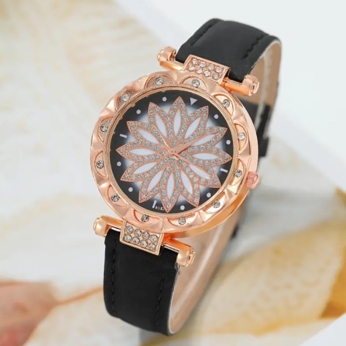Reloj de cuarzo para mujer de 5 piezas 
