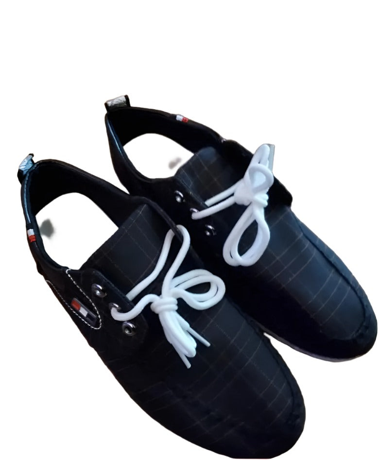 Zapatos de lona tipo mocasín a cuadros, primavera y verano 