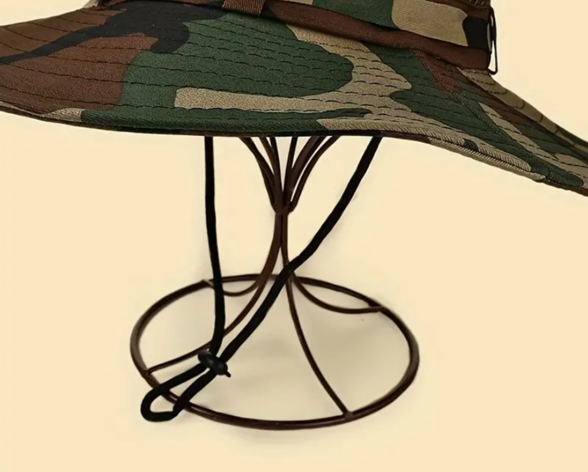 Men Adjustable Outdoor Camouflage Bucket Hat