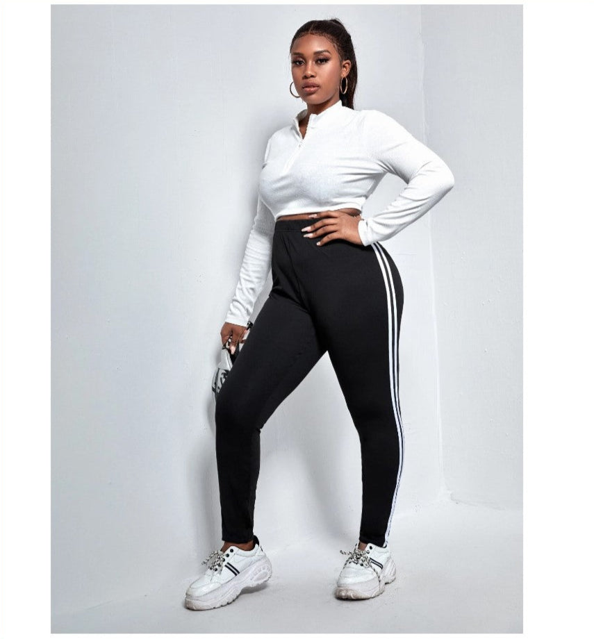Plus Side Striped Leggings