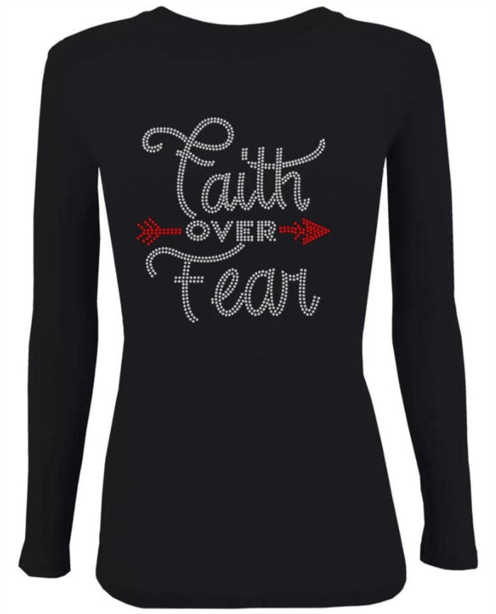 Rhinestone Letter Print Causal Top